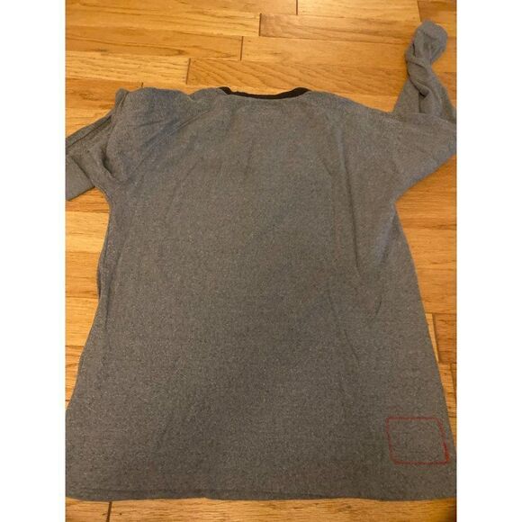 Levi's men's grey cotton knit long sleeve 1/4 button crew neck t-shirt size XL - Picture 6 of 8